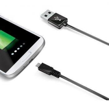 Cable de Datos USB A a Micro USB B Celly 2 Metros Negro