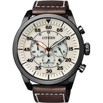 Reloj Citizen Eco-Drive Cronógrafo CA4215-04W de piel IP black