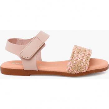 Sandalias de Pala en Yute con Tira Adherente para Niñas