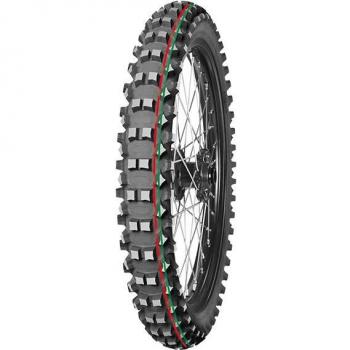 Mitas Terra Force-MX MH 90/100-21 TT 57M Medium-Hard Compound, NHS, Front Wheel, Red & Green