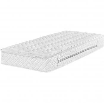 Colchón de Muelles Ensacados Medio 90 x 200 cm con Memory Foam Refrigerante y Funda Desmontable