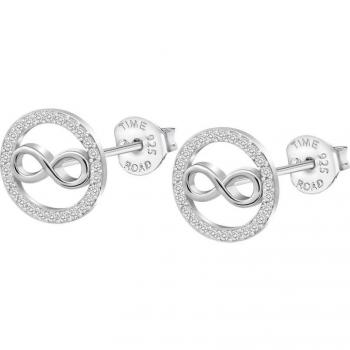 Pendientes Corazón de Plata Time Road WS03241