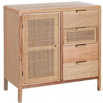 Recibidor con Cajones HONEY 80 x 40 x 82 cm Natural Madera Ratán