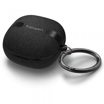 Funda Spigen Urban Fit para Samsung Galaxy Buds Live/Pro/2 - Negro, con tejido y absorción de choque, incluye mosquetón
