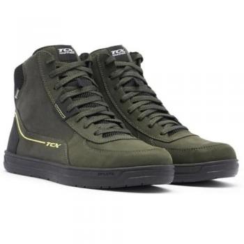 BOTA TCX MOOD 2 GORE-TEX® VERDE/NEGRO/AMARILLO, Zapatos de moto, impermeables, con membrana Gore-Tex®, color verde, negro y amarillo, talla 45