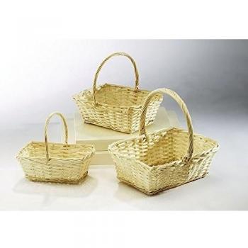 Hamper angular willow/chipwood S/3, 41x31x38 cm, Sauce, Color Natural