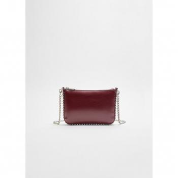 Burgundy Mini Beaded Handbag OS