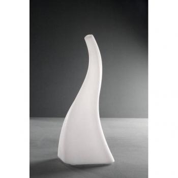 Lámpara de sobremesa Flame 1 bombilla E27 pequeña exterior IP65, blanco ópalo
