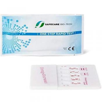 Set con 10 Test multidrogas para la detección de 5 drogas: THC, cocaina, anfetaminas, metanfetaminas y opiáceos Tiras reactivas Pruebas de drogas