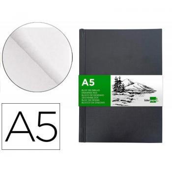 Bloc de dibujo Liderpapel esbozos A5 100 hojas 100 g/m2 color negro