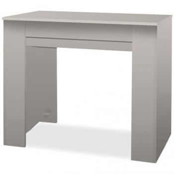 Mesa consola extensible Fortino 91x50/250 cm en melamina color topo antiarañazos