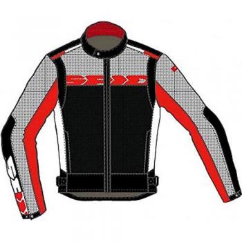 Spidi Solar Net Sport - Chaqueta textil para moto, color negro y rojo, talla L