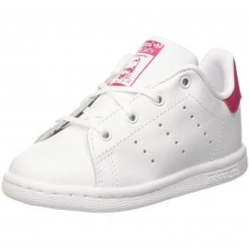 adidas Stan Smith I, Zapatillas para Bebés, Blanco Footwear White/Bold Pink 0, 22 EU