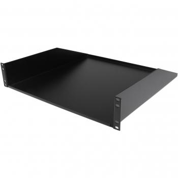 StarTech.com Estante Bandeja Cantilever 2U para Armario Rack de Servidores de 19 Pulgadas, Profundidad Fija de 18 Pulgadas, 457,2 mm, 56kg de Carga, en Acero de Servicio Pesado, Negro, CABSHELFHD