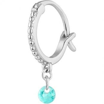 Piercing aro Earcandy Chic de plata bañado en rodio