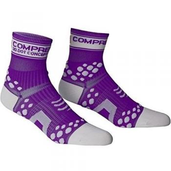 Compressport Run Fluo - Calcetín de running unisex, color morado, talla 2