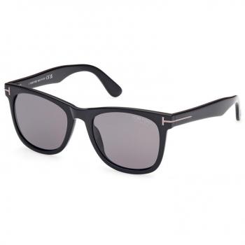 Tom Ford Kevyn Square Sunglasses, Black/Gray Polarized Solid, Size: One Size, 52 MM