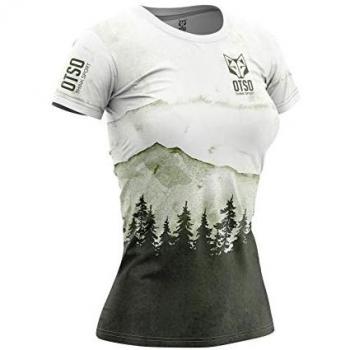 OTSO Camiseta De Manga Corta T-shirt Mujer Verde Bosque