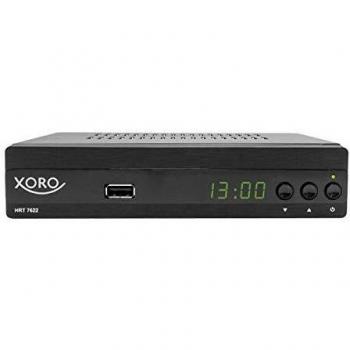 Decoder Digital Terrestre Xoro HRT 7622 NP HD DVB-T2 HEVC 10 Bit con Ethernet RJ-45 y USB, Color Negro