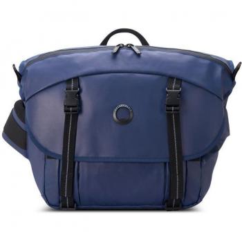 Delsey Raspail Messenger Travel Bag with Laptop Compartment, Blue