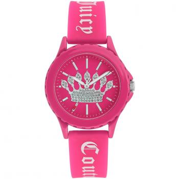 Juicy Couture Women's Watch JC1325HPHP (38 mm) Silicone / Mineral Transparent
