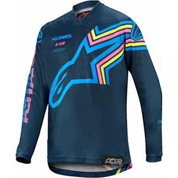 Alpinestars Kinder Crossshirt Racer Braap Navy/Pink Fluor-S