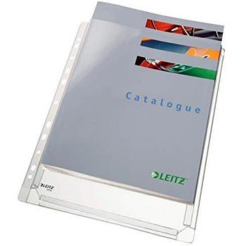 Leitz Juego de 10 Fundas Porta Documentos A4 Expansibles para 200 Folios, PVC