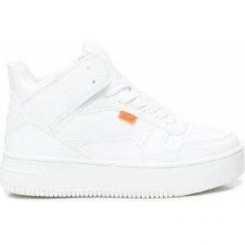 BOTÍN DE MUJER REFRESH 079111 - Zapatillas abotinadas de lona para mujer con suela blanca