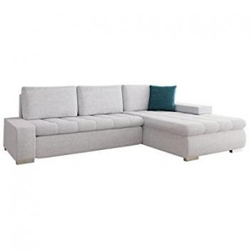 Sofá rinconero Comfivo 147 con función de descanso y caja de ropa de cama, 302x213x80cm