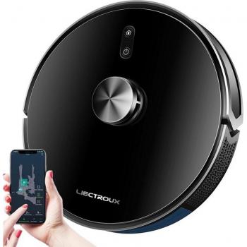 Liectroux X6 Robot Aspirador con succión de 6500 Pa, navegación láser LDS, tanque de agua de 235 ml, depósito de polvo de 400 ml y capacidad para guardar 5 mapas