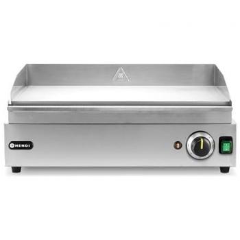 Plancha Eléctrica Lisa Hendi Kitchen Line 2400W 527x404mm con Temperatura Ajustable y Bandeja de Goteo Extraíble