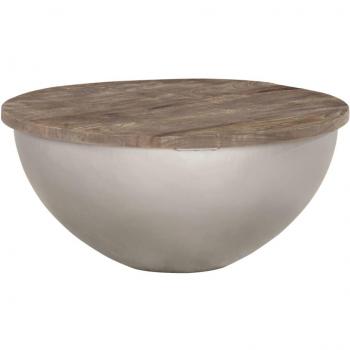 Mesa de centro con forma de cuenco de madera maciza de mango Ø60 cm