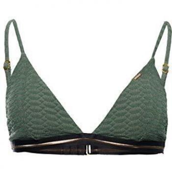 Superdry Mujer Top de Bikini Fijo Triangular Sahara Verde Aceituna Capuleto 38