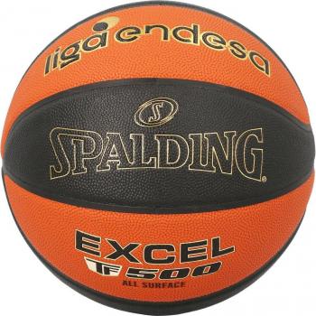 Spalding ACB Liga Endesa Réplica Excel TF-500 Balón de Baloncesto Talla 7 Composite Naranja