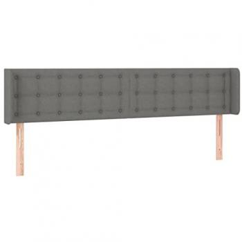 Cabecero LED Tapizado Gris Oscuro 163x16x78/88 cm