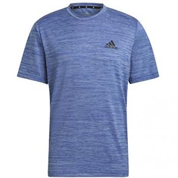 Camiseta Adidas Aeroready Designed To Move Sport Stretch Manga Corta Azul S Regular Hombre GM2139