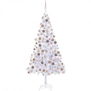 vidaXL Artificial Pre-lit Christmas Tree with Ball Set 210cm 910 Branches