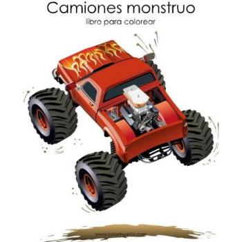 Camiones monstruo libro para colorear 1
