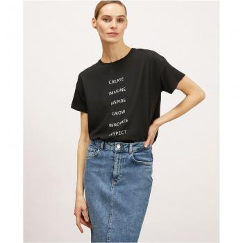 Camiseta bimateria con estampado