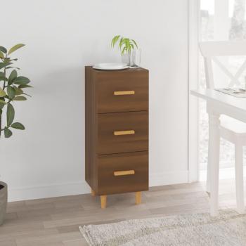 Aparador de madera de ingeniería marrón roble multicapa 34,5x34x90 cm