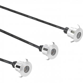 Foco empotrado LED Lindby Gracelle, 3 redondos, moderno, gris, hecho de aluminio, lámpara de exterior para jardín y terraza