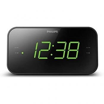 Radio despertador Philips TAR3306/12 Color Negro, Series 3000, Dual Alarm