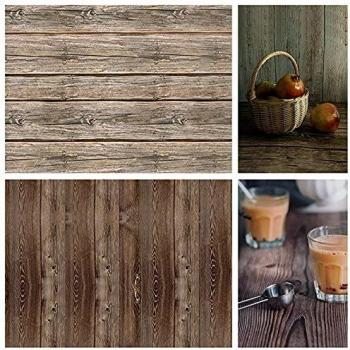 Selens 2 en 1 Telón de Fondo de Papel 56x88cm Madera Marrón Fondo de Cara Doble para Fotografía Estudio Fotográfico Flat Lay Comida Producto Pequeño Cosmético Joya Vlog Fotógrafo