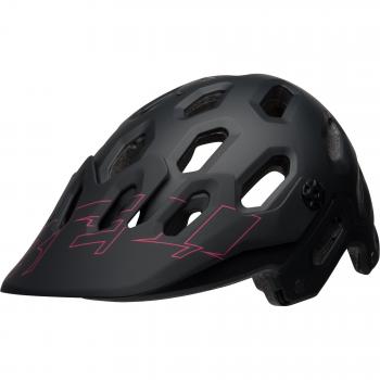 BELL Super 3 Casco, Unisex, Matt/Gloss Black/Cherry, Large/58-62 cm