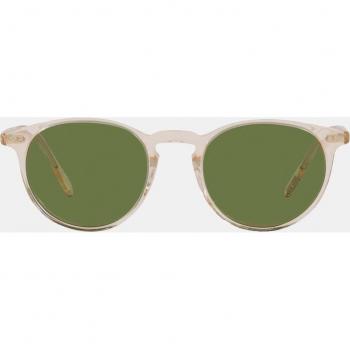 Oliver Peoples Riley Round Sunglasses 49mm - Buff/Green, Green Unisex, Size: 49 MM