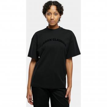 Camiseta Oversized de Mujer Urban Classics con Diseño Flock - Negro - Tallas XS a L