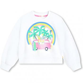 Sudadera de niña Billieblush de algodón con dibujo frontal y capucha U20099