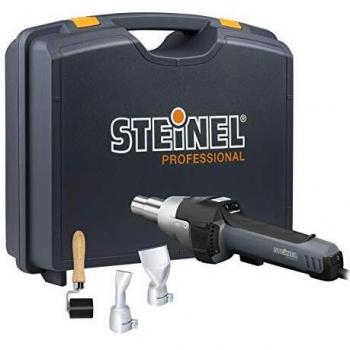 Steinel Pistola de aire caliente HG 2620 E, juego de lona, rodillo, 2 boquillas planas angulares, 2300 W, pistola de aire caliente, 700 °C/500 l/min