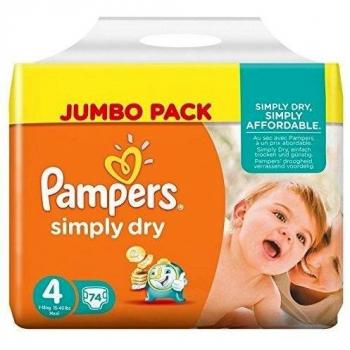 Pampers - Simply dry midi 7 - 18kg, pack de 2