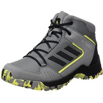Botas de Senderismo Adidas Terrex Hyperhiker para Niños, Altas, Color Gris/Negro/Arena, Talla 33 EU